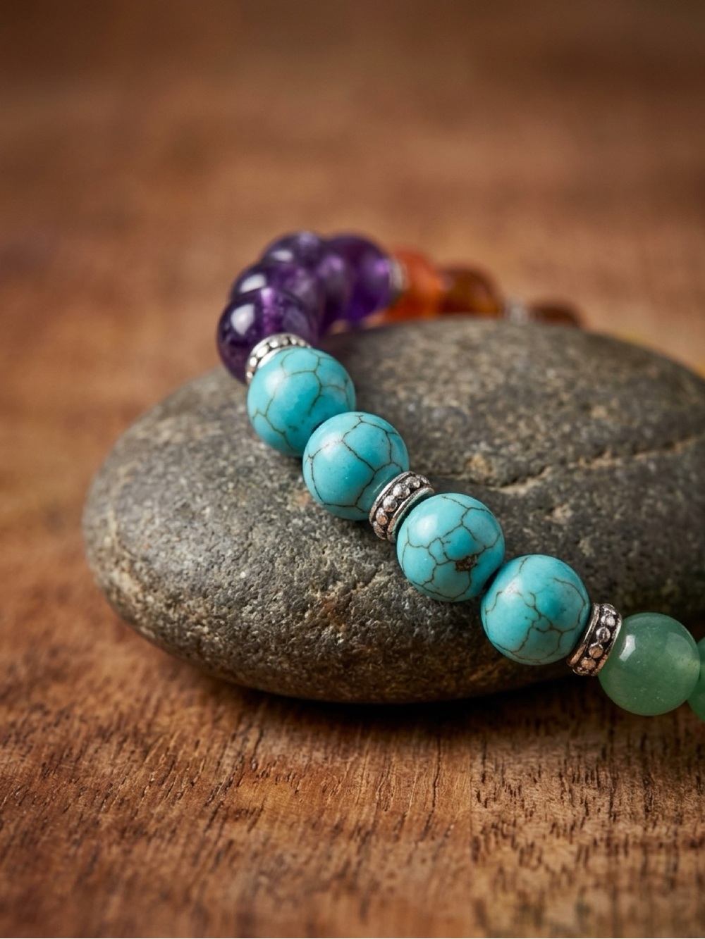 Chackra Bead Stretch Bracelet